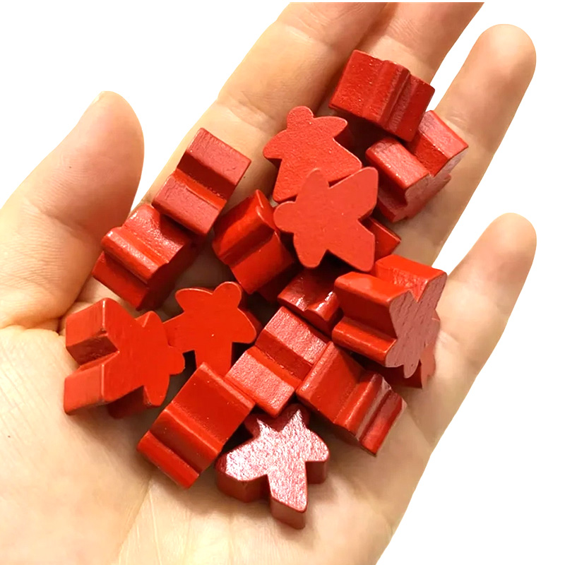 Fichas de Juego de Madera Meeple Multicolores