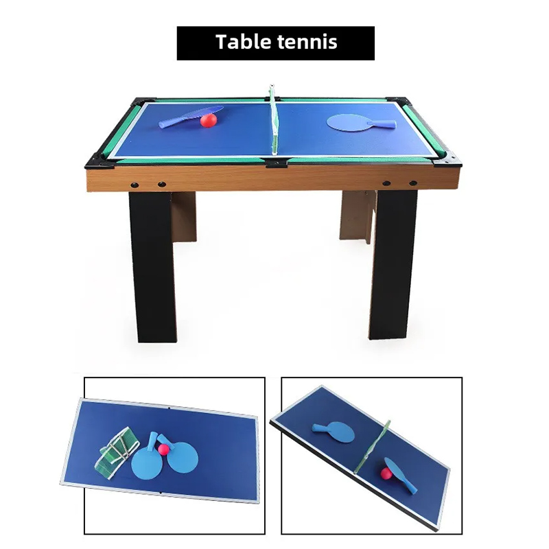 Mesa Multijuego 4-en-1 con Foosball, Air Hockey, Ping Pong y Billar
