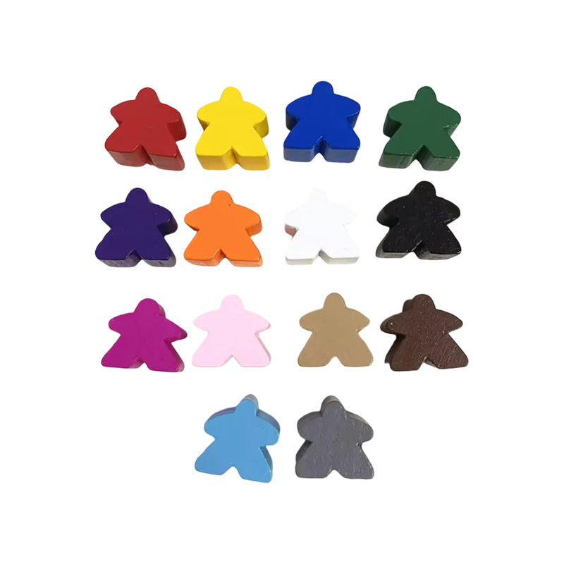 Fichas de Juego de Madera Meeple Multicolores
