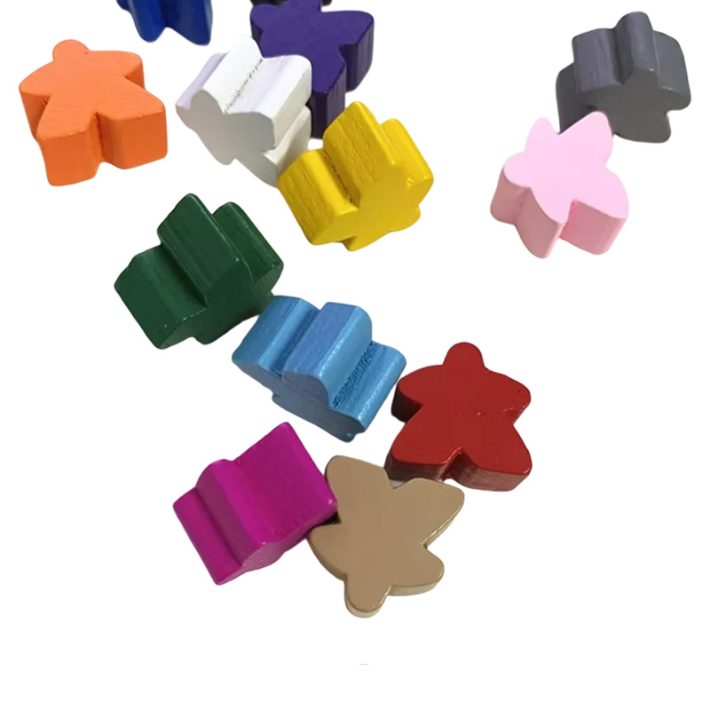 Fichas de Juego de Madera Meeple Multicolores