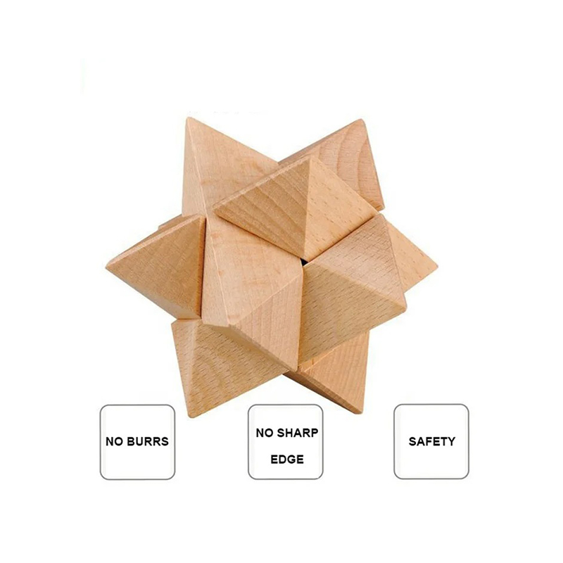 Juego de Bloques de Madera Kongming de 12 Piezas