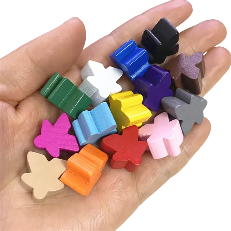 Fichas de Juego de Madera Meeple Multicolores