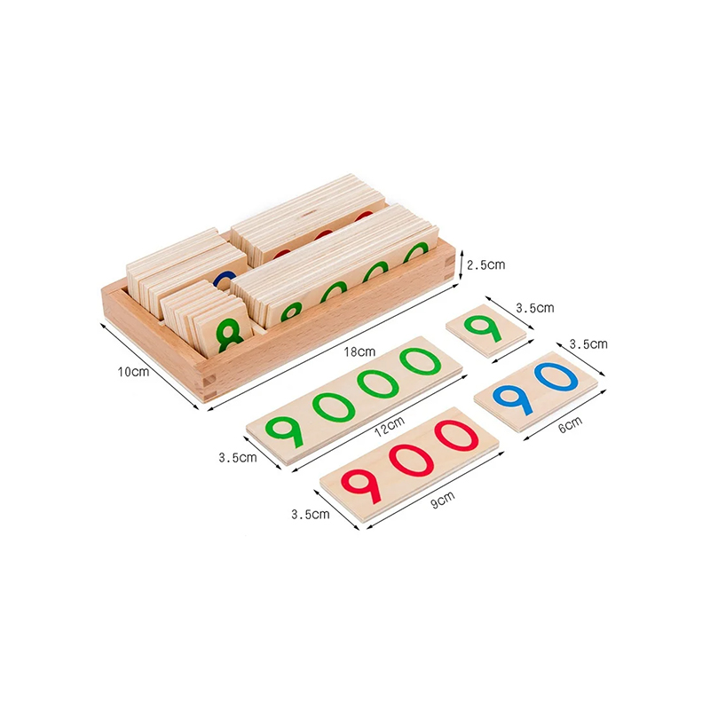 Set Modular de Numeración Montessori de Madera