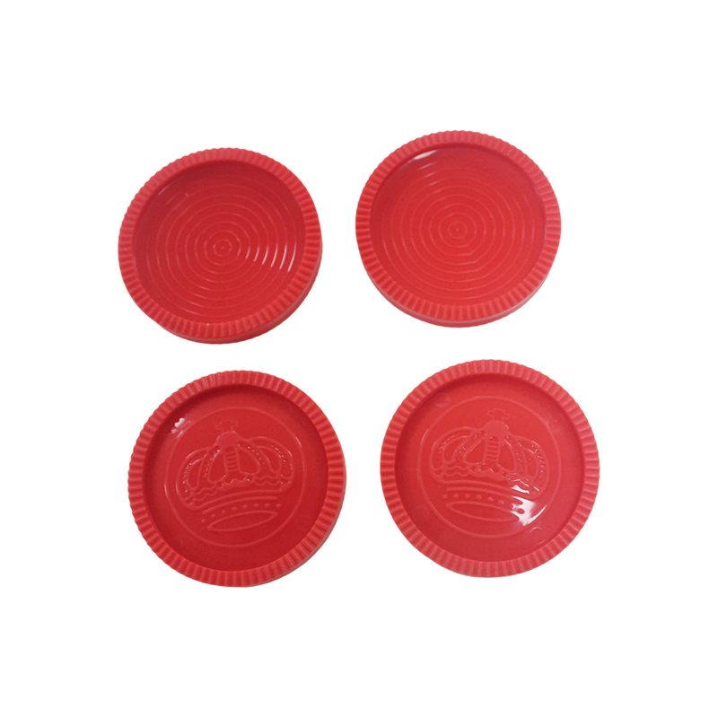 Piezas de Ajedrez Plásticas Rojas y Negras