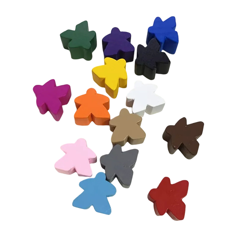 Fichas de Juego de Madera Meeple Multicolores