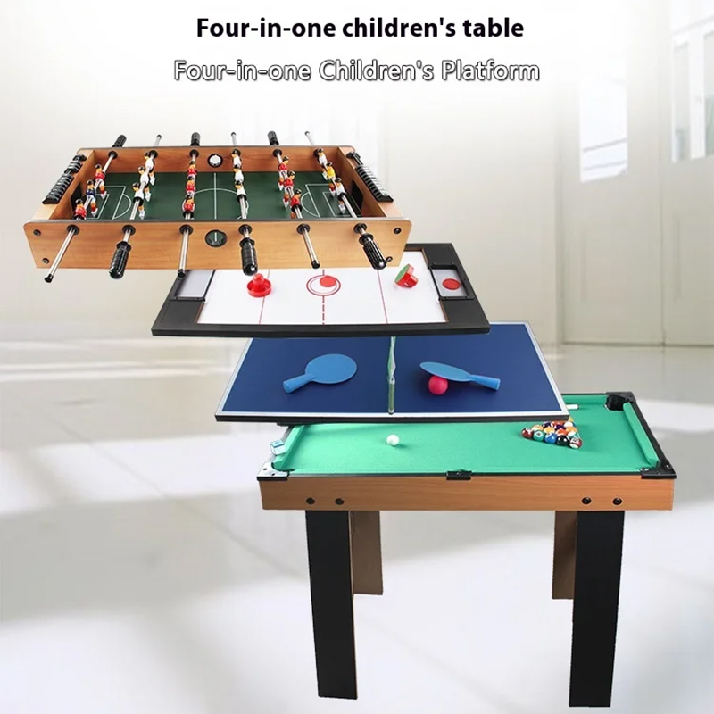 Mesa Multijuego 4-en-1 con Foosball, Air Hockey, Ping Pong y Billar