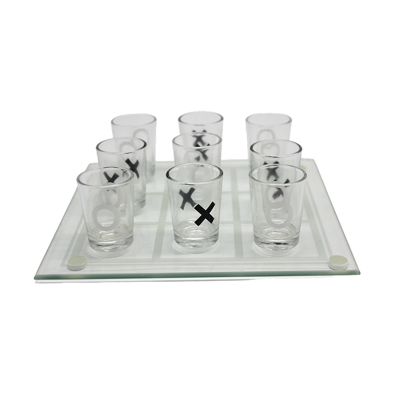 Set de Ajedrez XO para Entretenimiento con Copas de Cristal