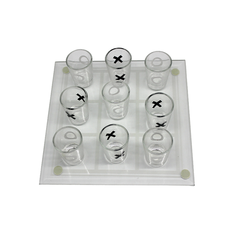 Set de Ajedrez XO para Entretenimiento con Copas de Cristal