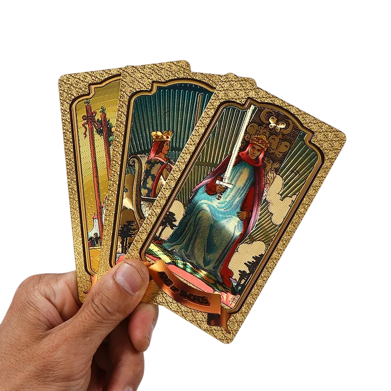 Set de Cartas de Tarot con Lámina Dorada Premium