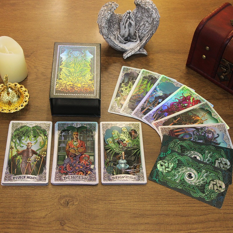 Edición Mística Verde y Dorada - Cartas de Tarot de la Mitología Kesulu