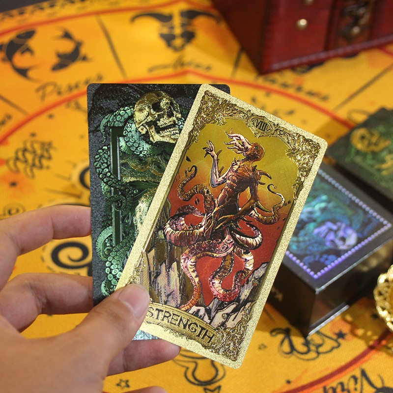 Edición Mística Verde y Dorada - Cartas de Tarot de la Mitología Kesulu