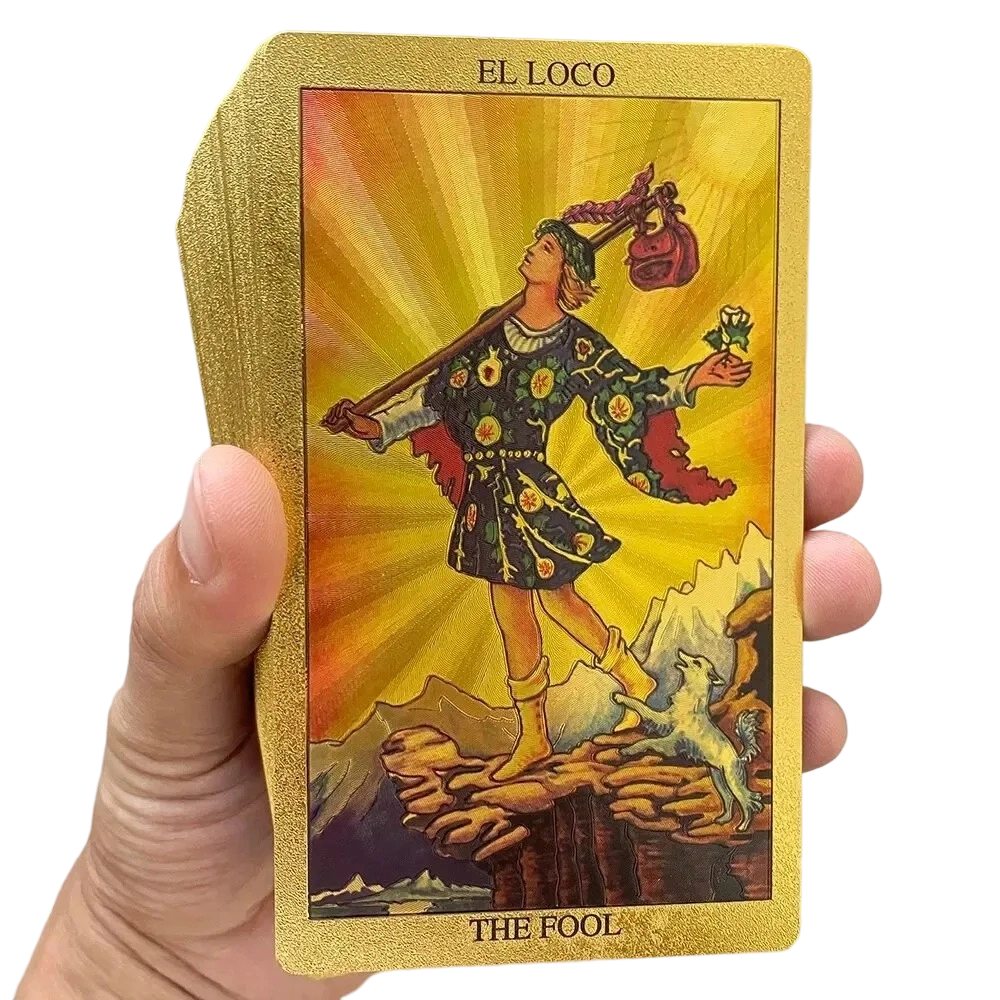 Set de Cartas de Tarot con Lámina Dorada Premium