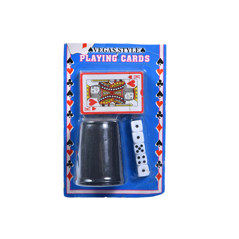 Set de Cartas Estilo Vegas con Dados y Soporte para Cartas