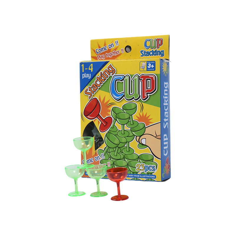 Juguete de Desarrollo para Niños Pequeños - Juego de 23 Tazas Apilables de Plástico con Diseño de Dibujos Animados