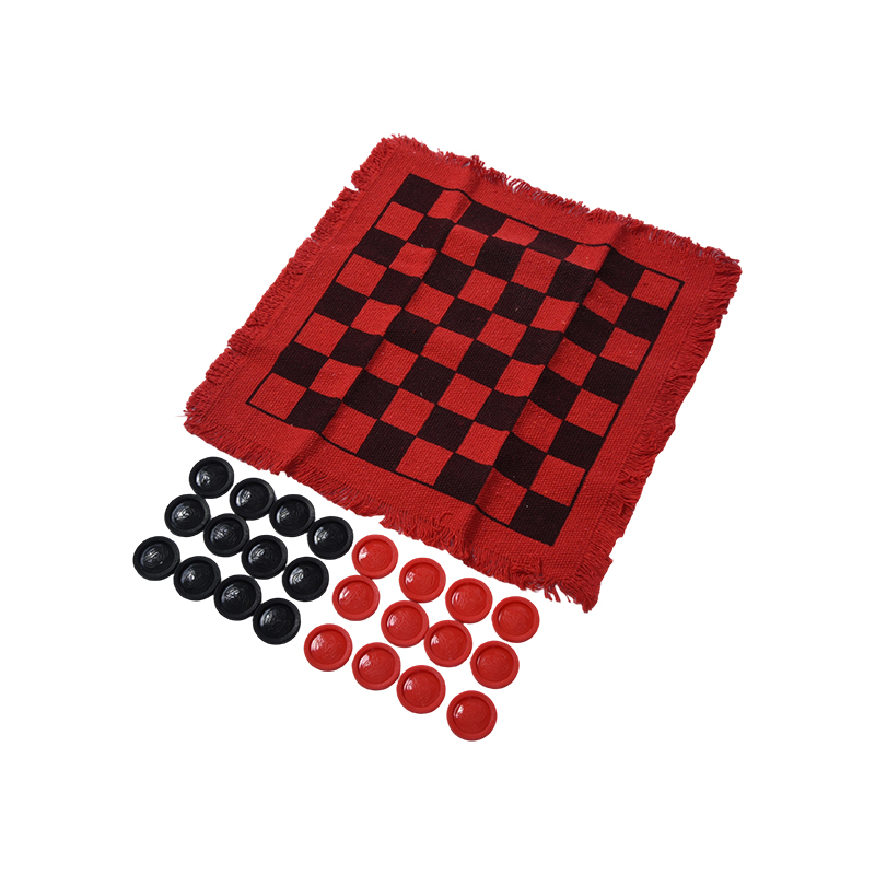 Set Clásico de Juego de Damas con Tablero con Flecos