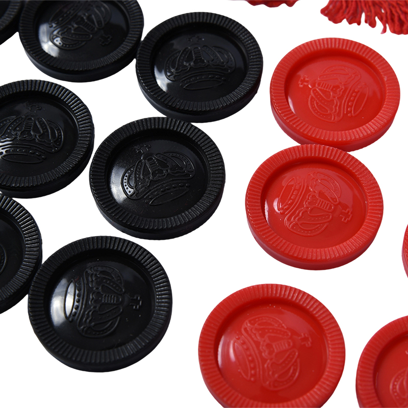 Set Clásico de Juego de Damas con Tablero con Flecos