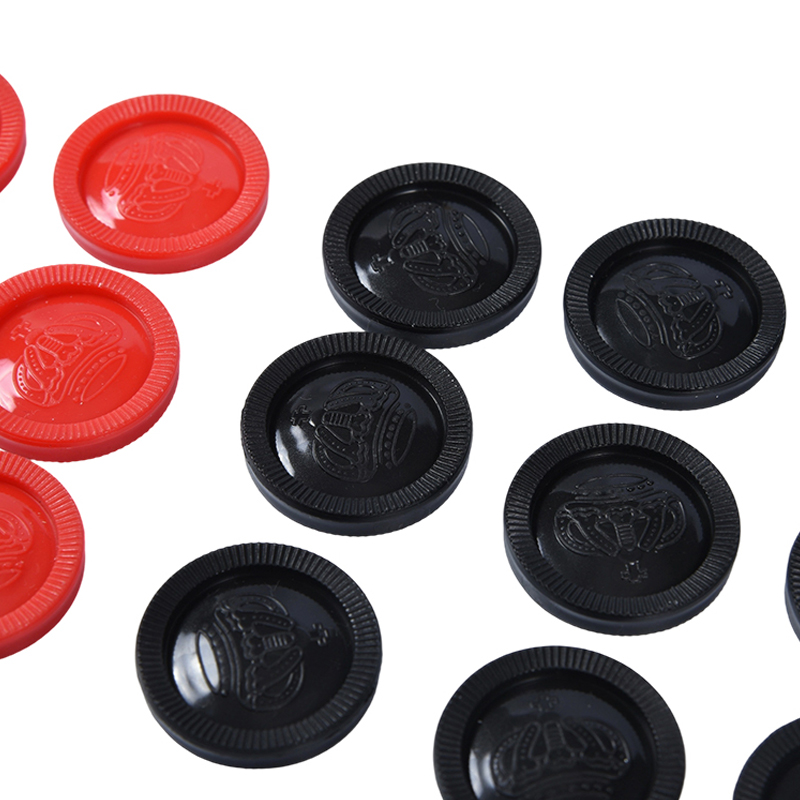 Tapete Tradicional de Juego de Damas con Fichas de Juego de Plástico