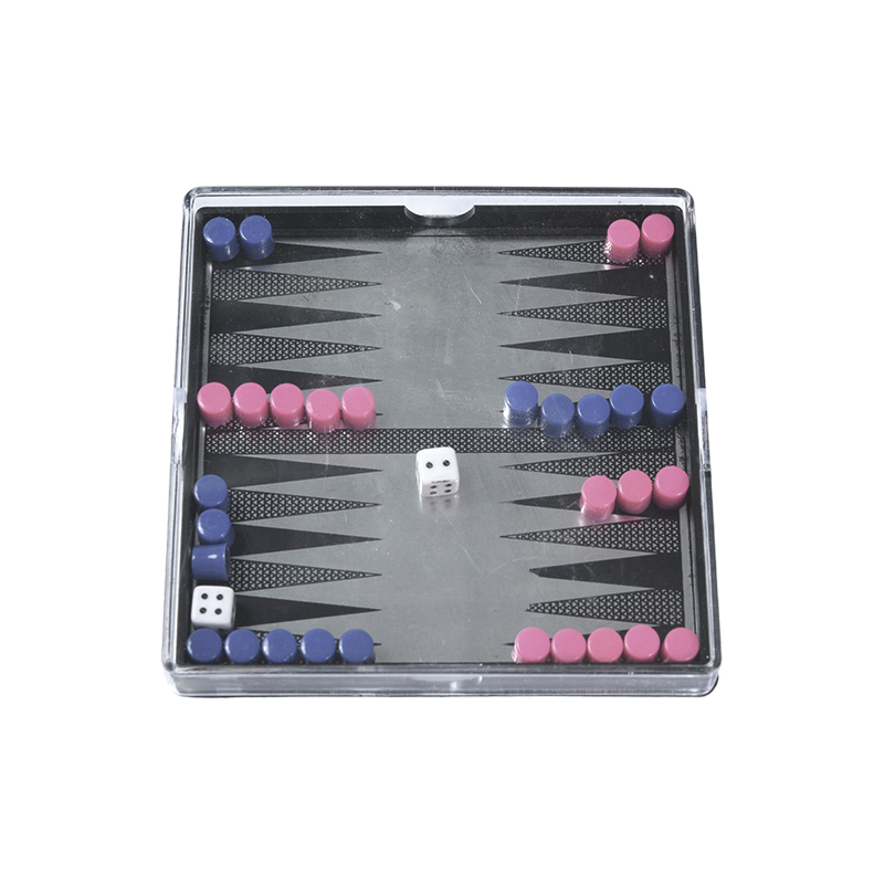 Set de Backgammon Magnético en Caja Acrílica Compacta