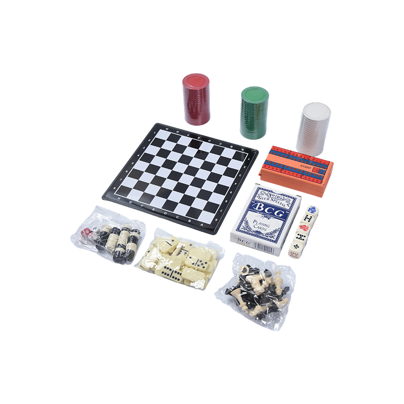 Set Portátil de Juegos de Mesa Clásico 7-en-1 en Caja