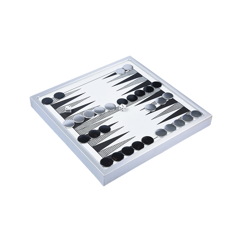 Set Premium de Backgammon de Aluminio - Edición de Mesa Moderna
