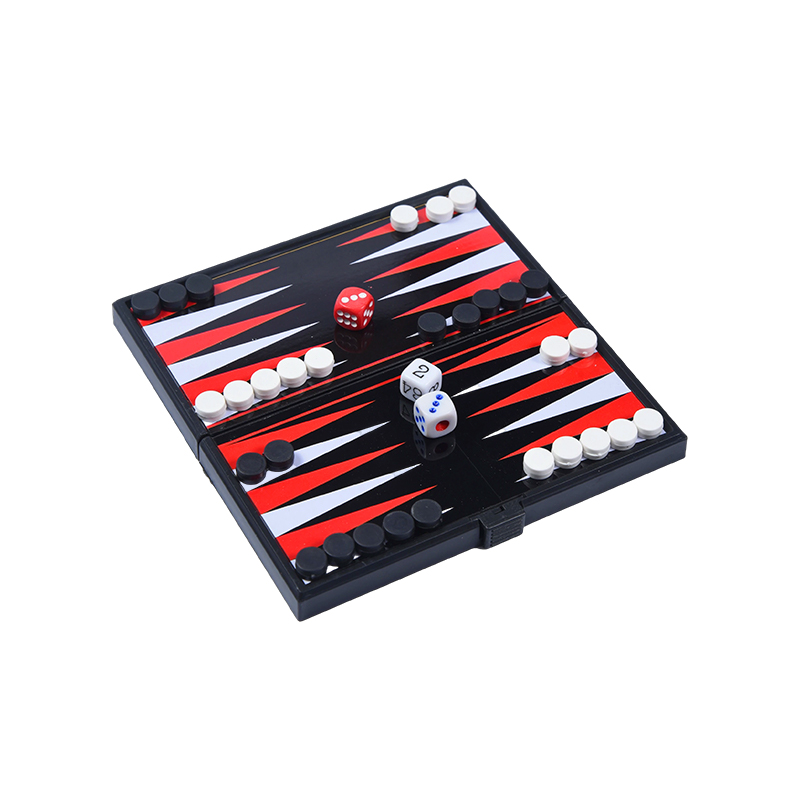 Set de Juego Magnético de Backgammon Doble Cara Portátil