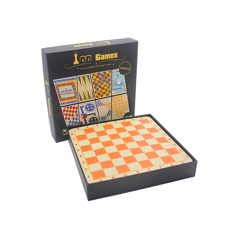 Colección Clásica de Juegos de Mesa en Caja de Regalo 100-en-1