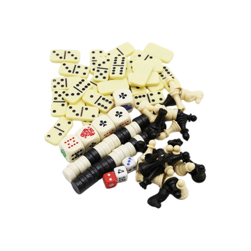 Set Clásico de Múltiples Juegos - Combo de Ajedrez, Dominó, Póker y Damas