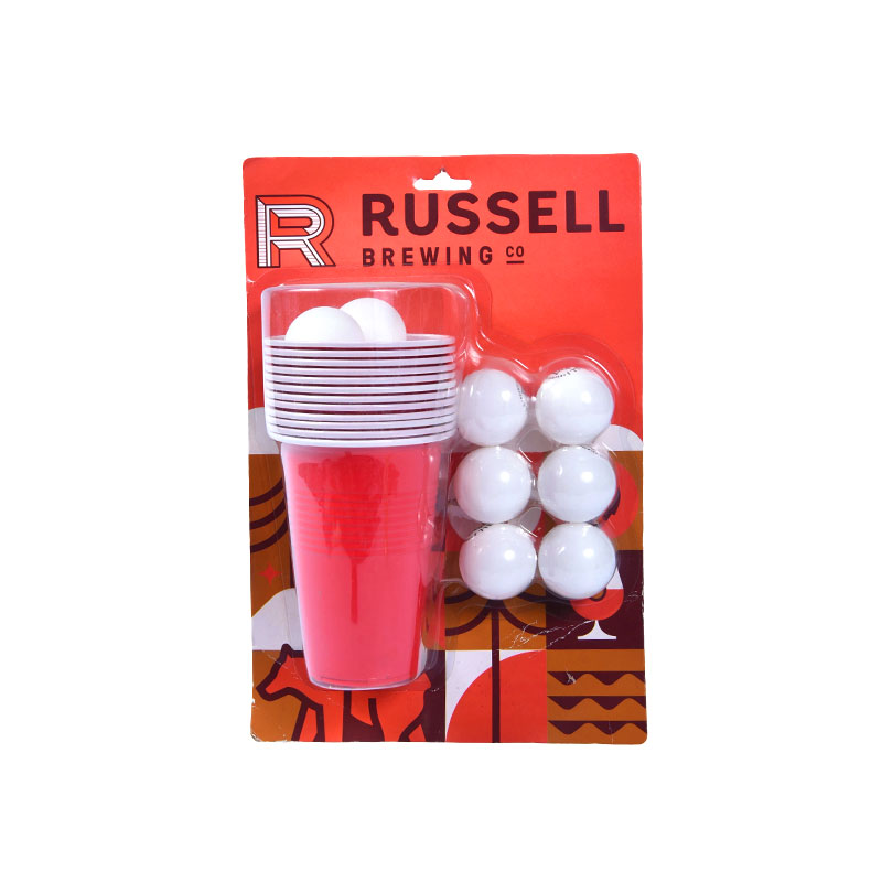 Kit de Beer Pong Russell Brewing Co. – Incluye Vasos y Pelotas