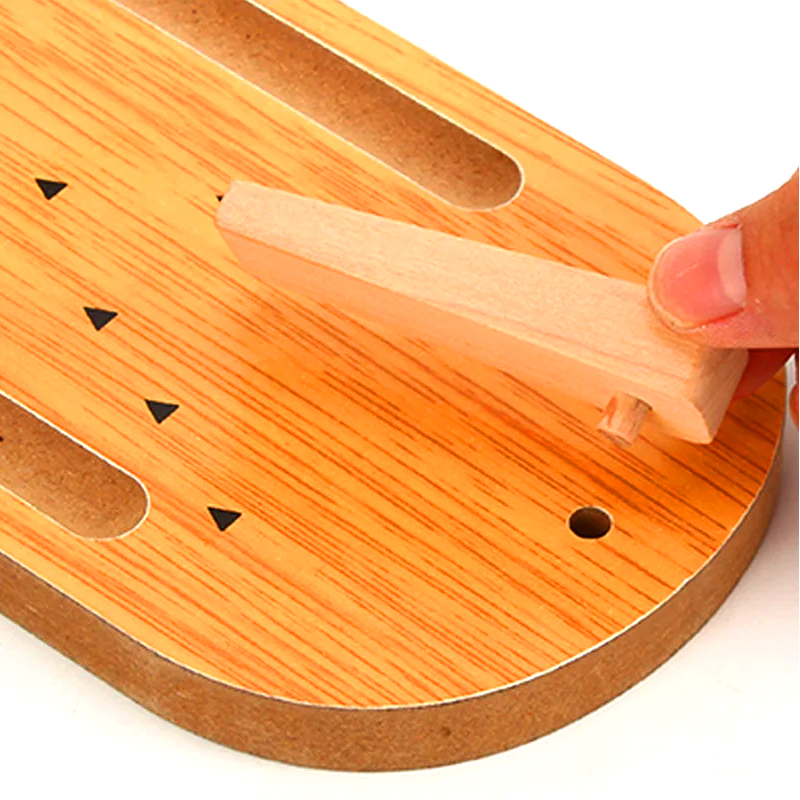 Set Compacto de Madera con Pelota de Acero y Pines - Juego de Bowling Mini de Escritorio
