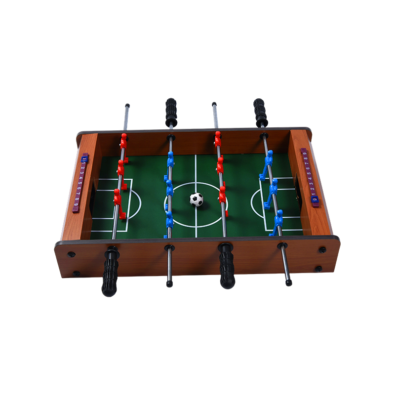 Mesa Clásica de Foosball de Madera - Juego Compacto de Escritorio con Jugadores Vibrantes y Seguimiento de Puntuación