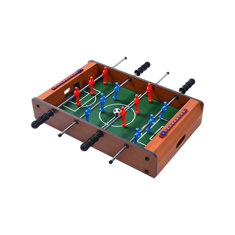 Mesa Clásica de Foosball de Madera - Juego Compacto de Escritorio con Jugadores Vibrantes y Seguimiento de Puntuación