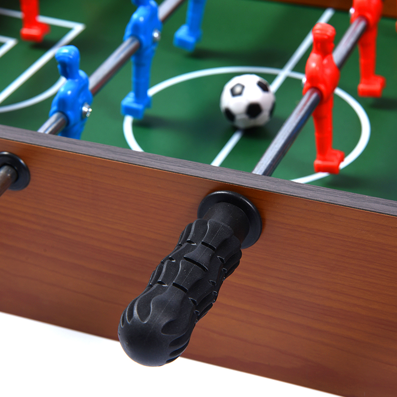 Mesa Clásica de Foosball de Madera - Juego Compacto de Escritorio con Jugadores Vibrantes y Seguimiento de Puntuación