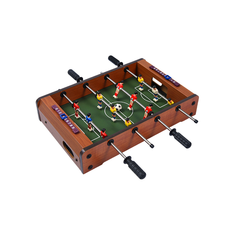 Juego Compacto de Fútbol de Escritorio con Jugadores Vibrantes - Mesa Mini Foosball de Madera