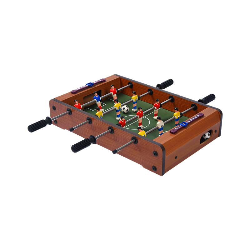 Juego Compacto de Fútbol de Escritorio con Jugadores Vibrantes - Mesa Mini Foosball de Madera