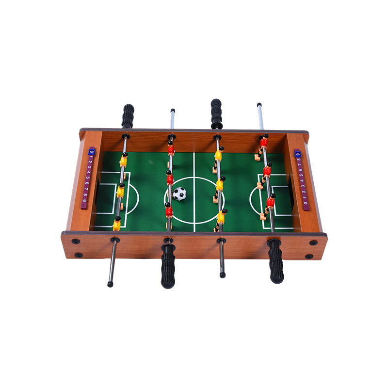 Juego Compacto de Fútbol con Jugadores Vibrantes y Seguimiento de Puntuación - Mesa de Foosball de Escritorio de Madera