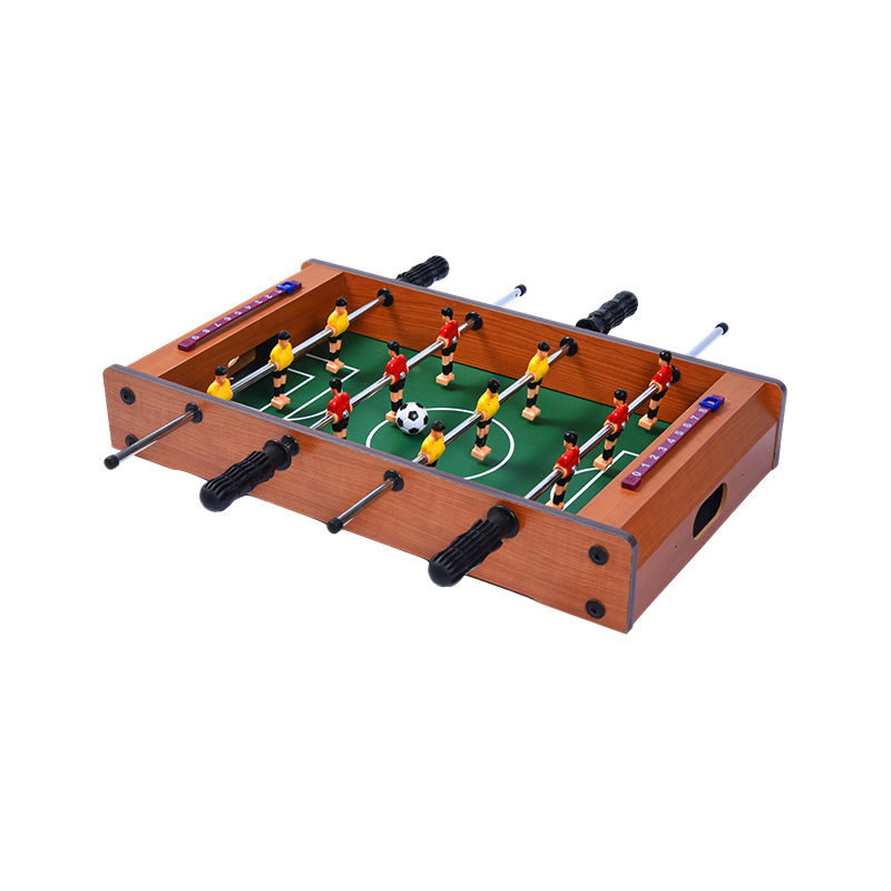 Juego Compacto de Fútbol con Jugadores Vibrantes y Seguimiento de Puntuación - Mesa de Foosball de Escritorio de Madera