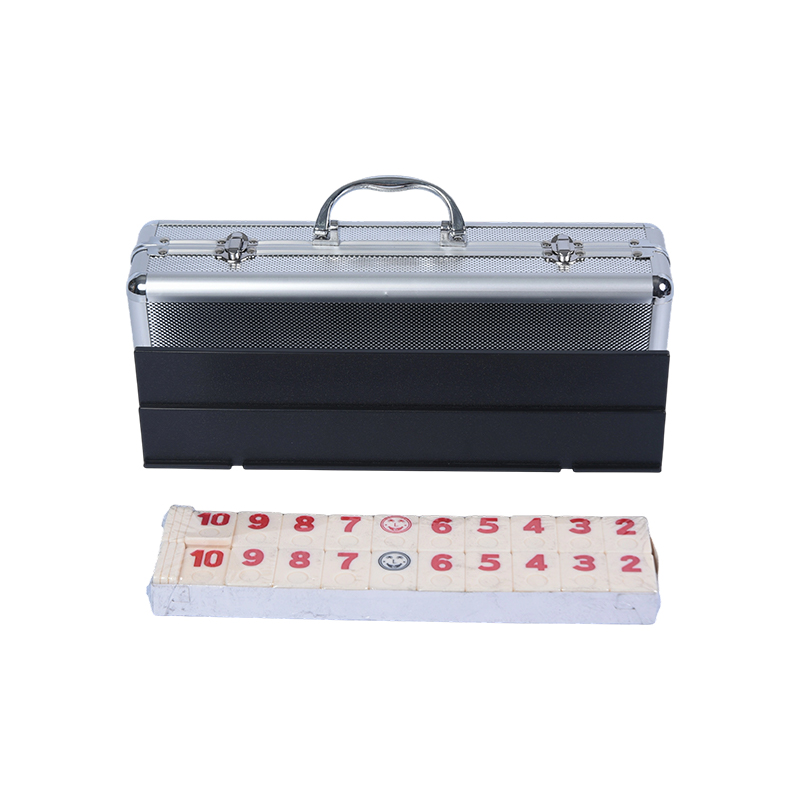 Estuche Metálico para Azulejos de Juego con Símbolos Expresivos - Set Premium de Azulejos Numerados